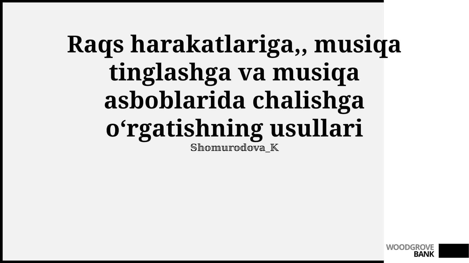 Raqs Harakatlarini O'rgatish Usullari 1
