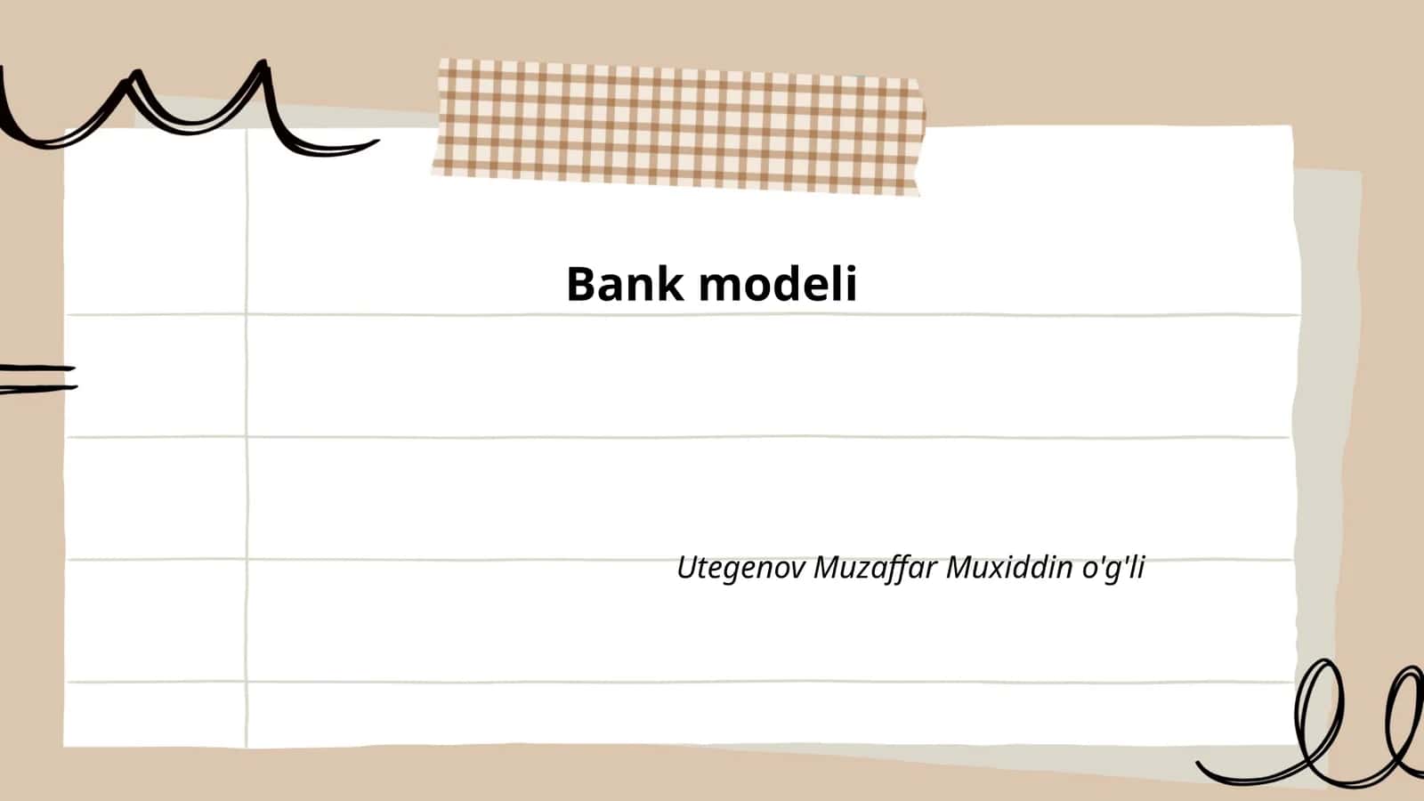 Bank modeli 1