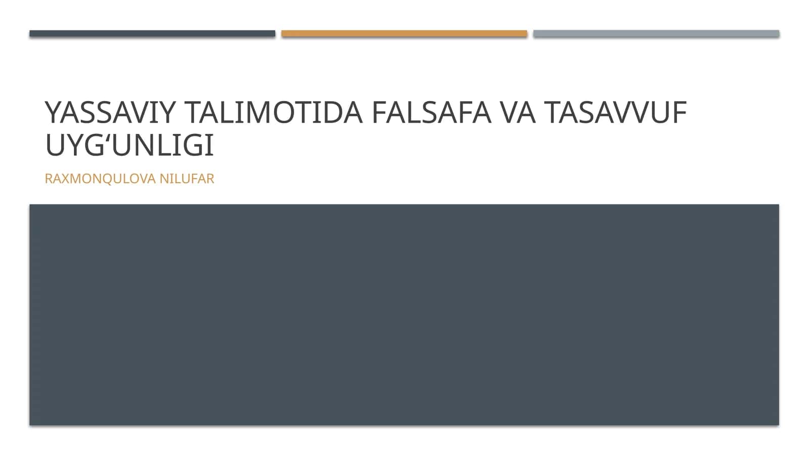 Yassaviy talimotida falsafa va tasavvuf uyg‘unligi 1