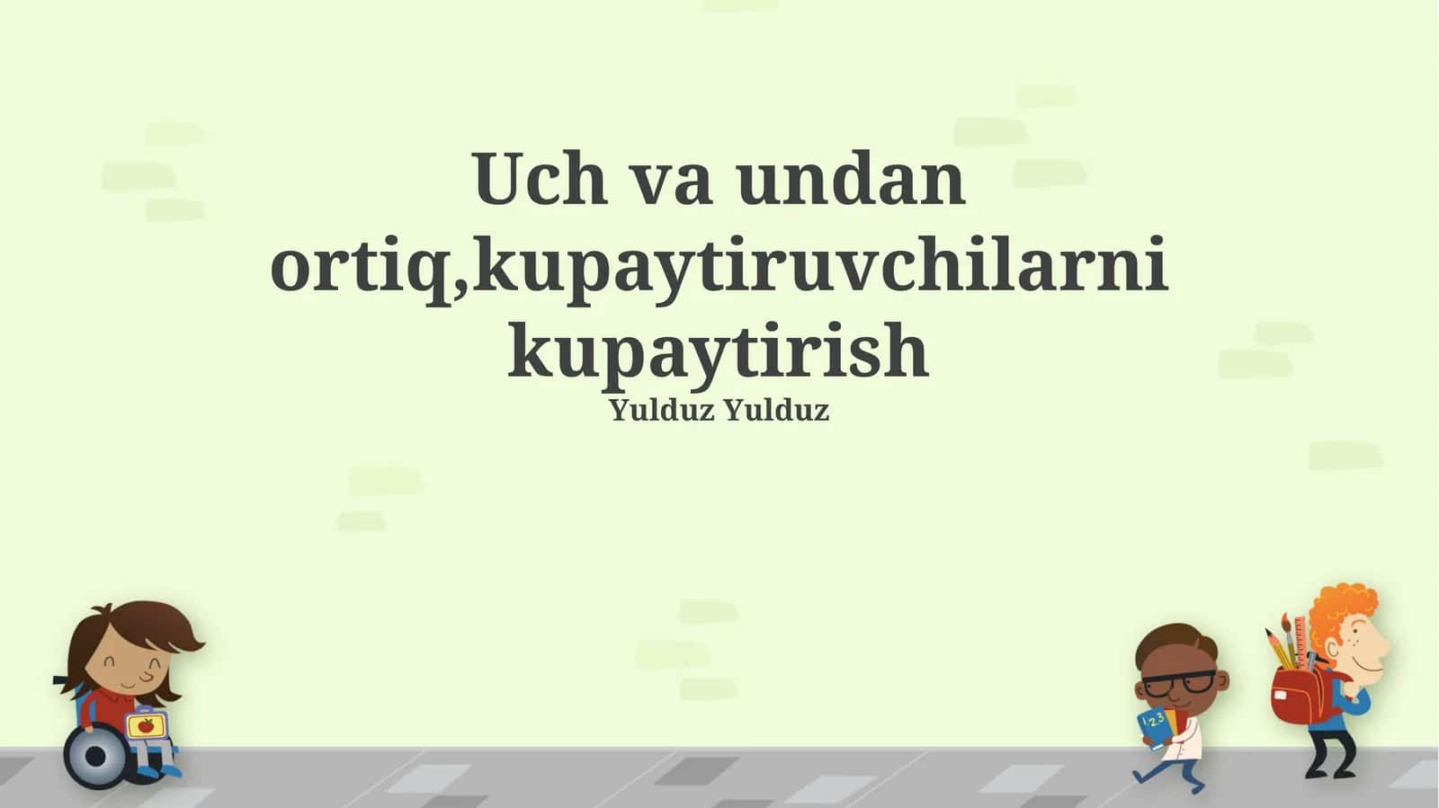 Ko'paytirishning assotsiativ xossasi 1