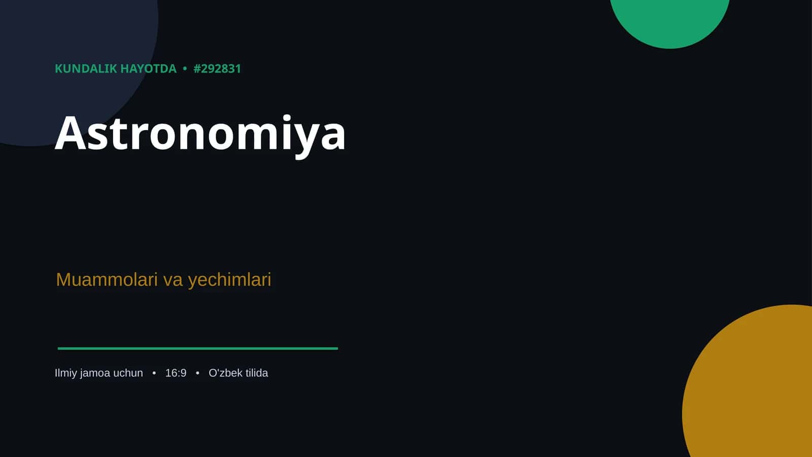 Kundalik Hayotda 1