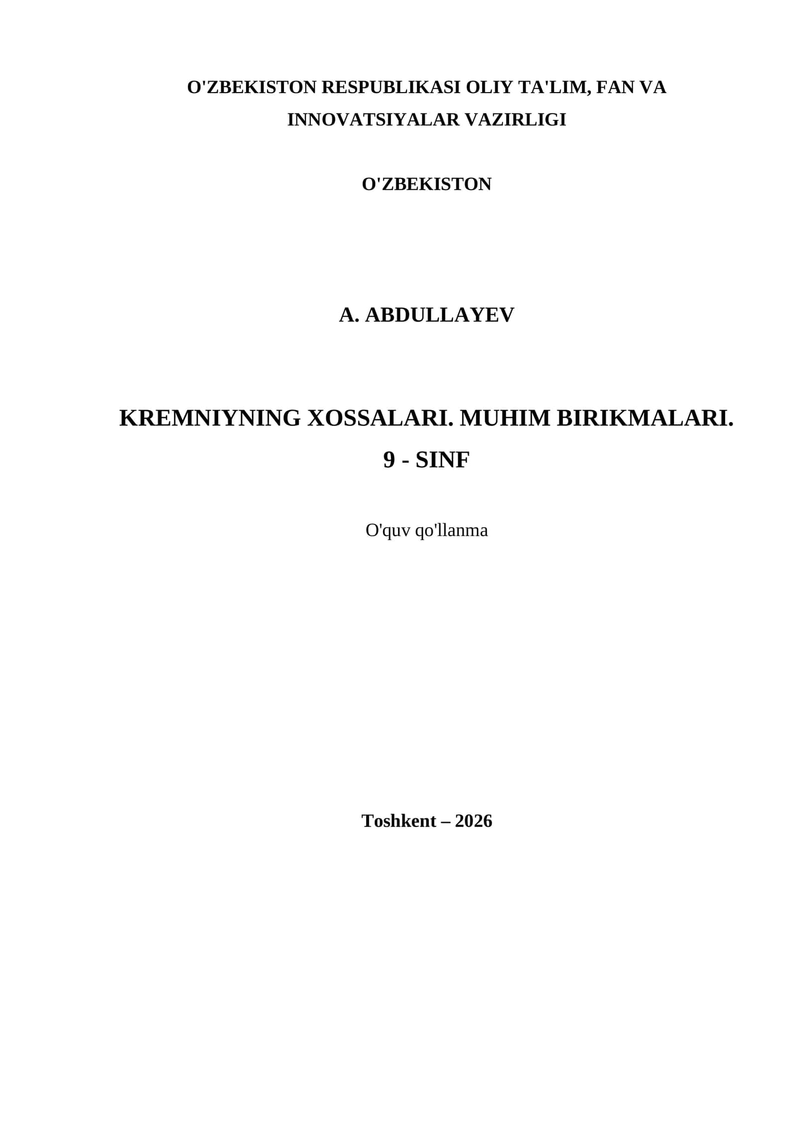 KREMNIYNING XOSSALARI. MUHIM BIRIKMALARI. 9 - SINF 1