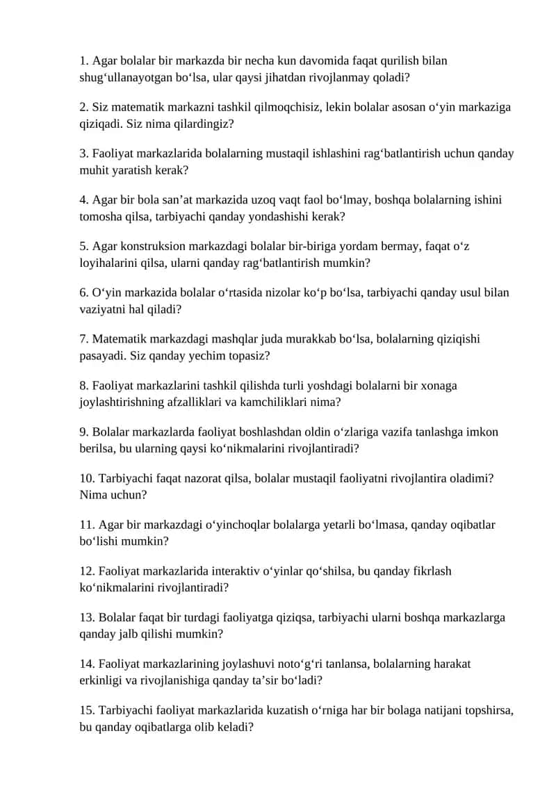 Faoliyat markazlarida interaktiv o‘yinlar 1