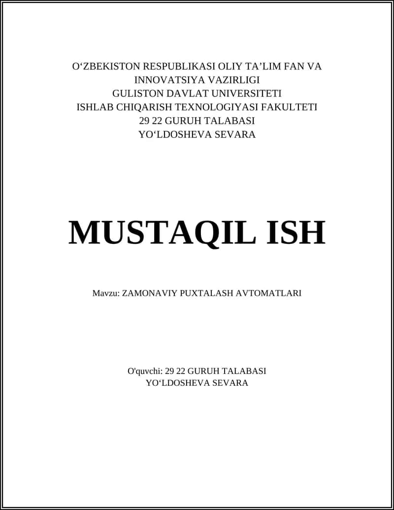 ZAMONAVIY PUXTALASH AVTOMATLARI 1