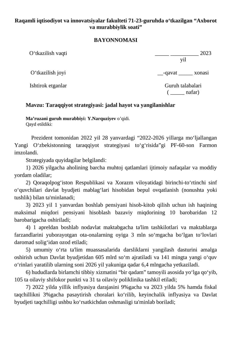Axborot va murabbiylik soati 1