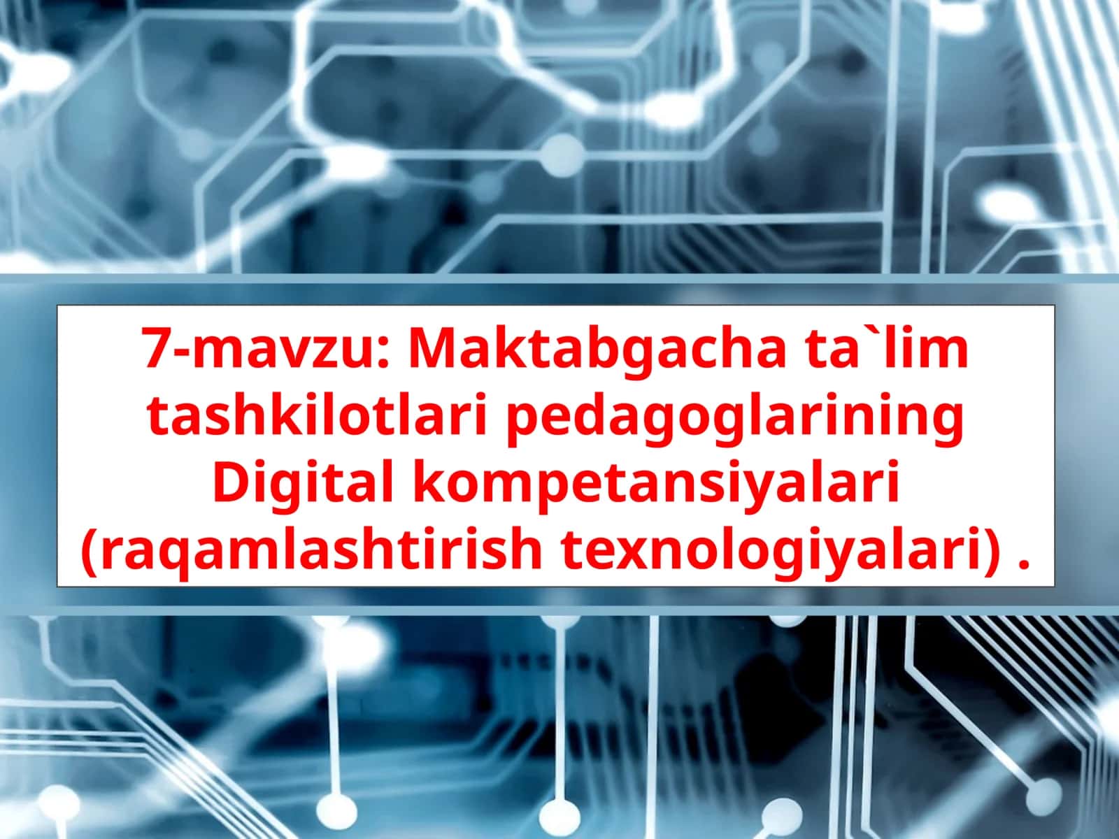 Maktabgacha ta`lim tashkilotlari pedagoglarining Digital kompetansiyalari 1