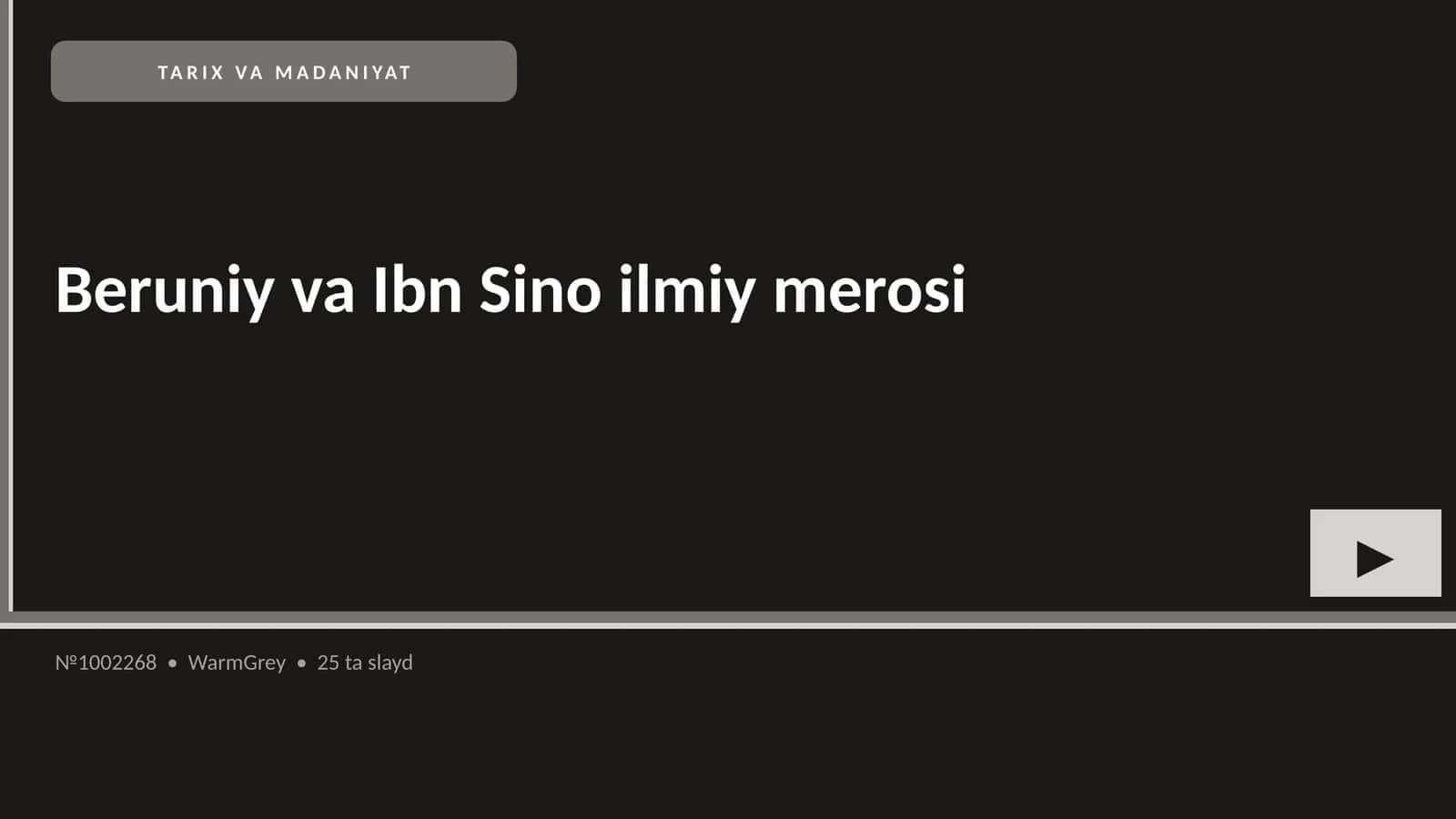Beruniy va Ibn Sino ilmiy merosi 1