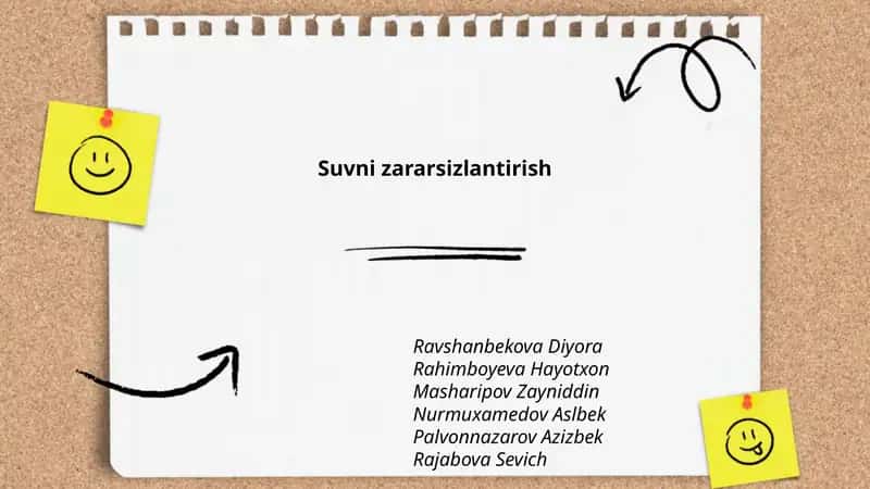 Suvni zararsizlantirish 1