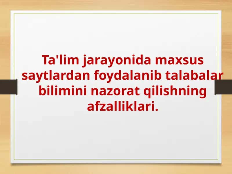 Maxsus saytlardan foydalanishning afzalliklari 1