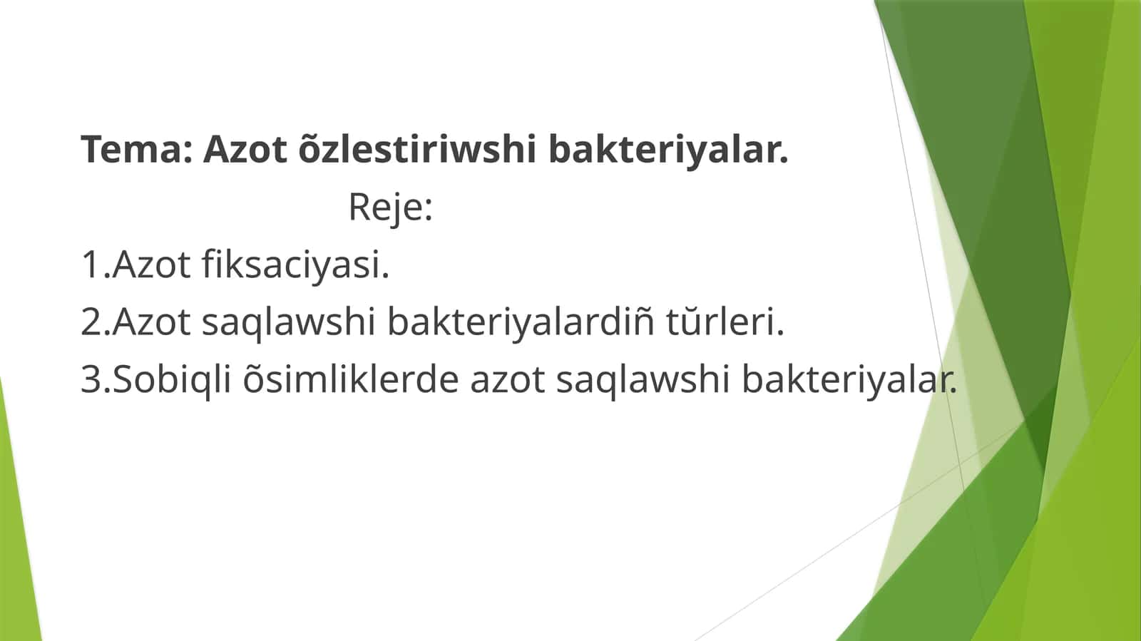 Azotõzlestiriwshi bakteriyalar 1