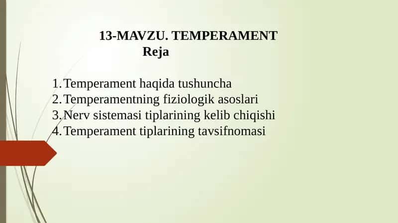 Temperament 1