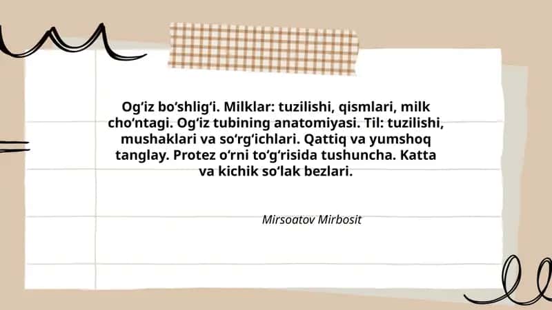 Og‘iz bo‘shlig‘i 1