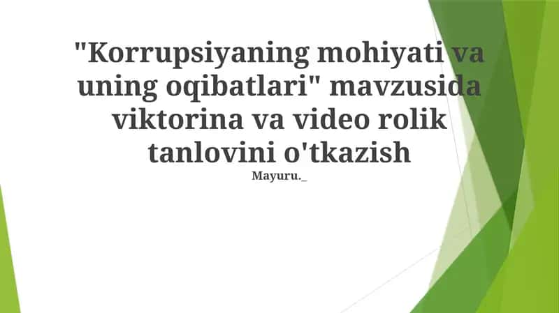 Korrupsiyaning mohiyati va uning oqibatlari 1