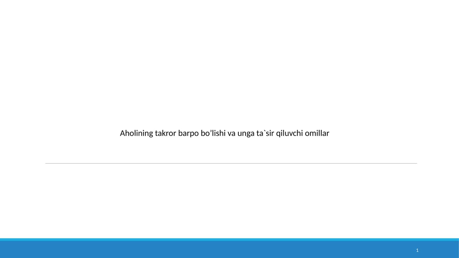 Takror barpo bo'lishi 1