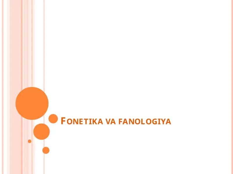 Fonetika va fanologiya 1