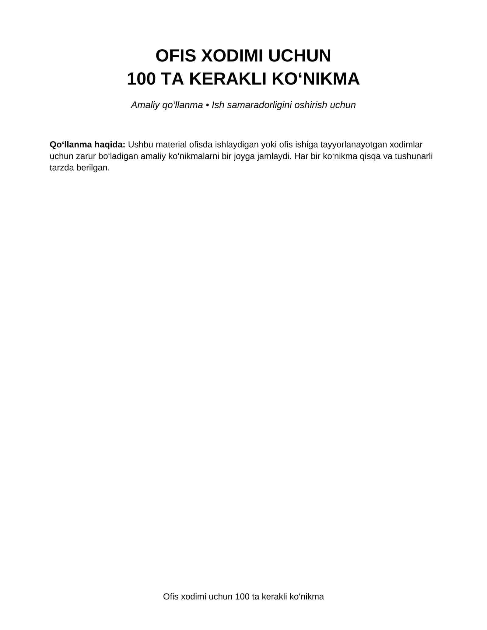 100 TA KERAKLI KO‘NIKMA 1