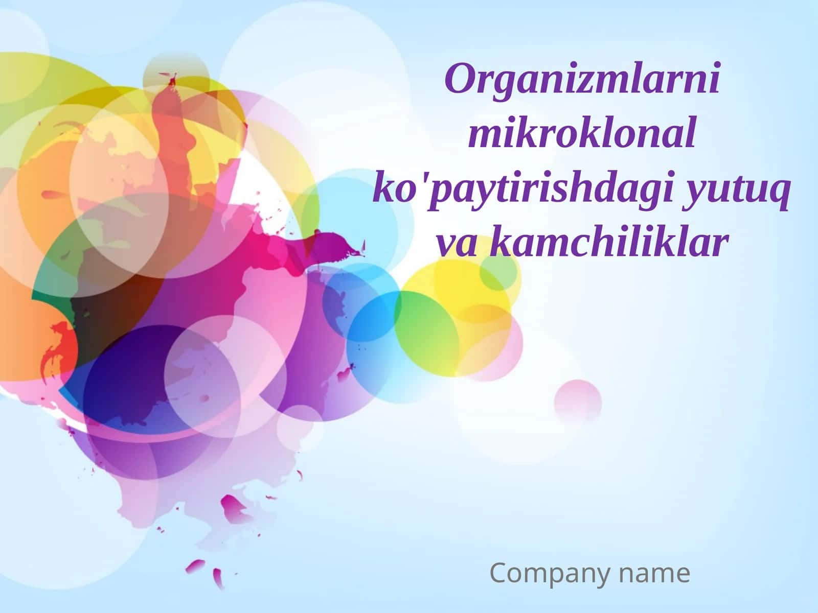 Organizmlarni mikroklonal ko'paytirishda giyutuq vakamchiliklar 1