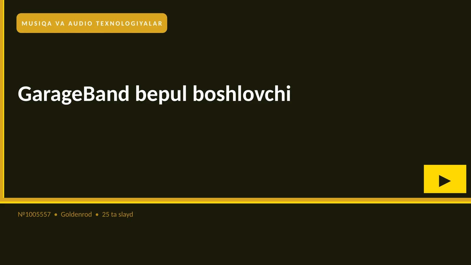 GarageBand bepul boshlovchi 1