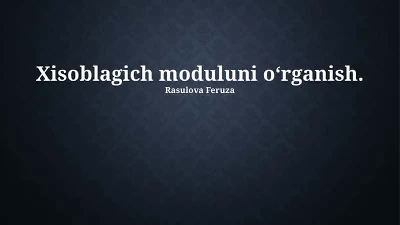 Dasturlash va Integratsiya 1