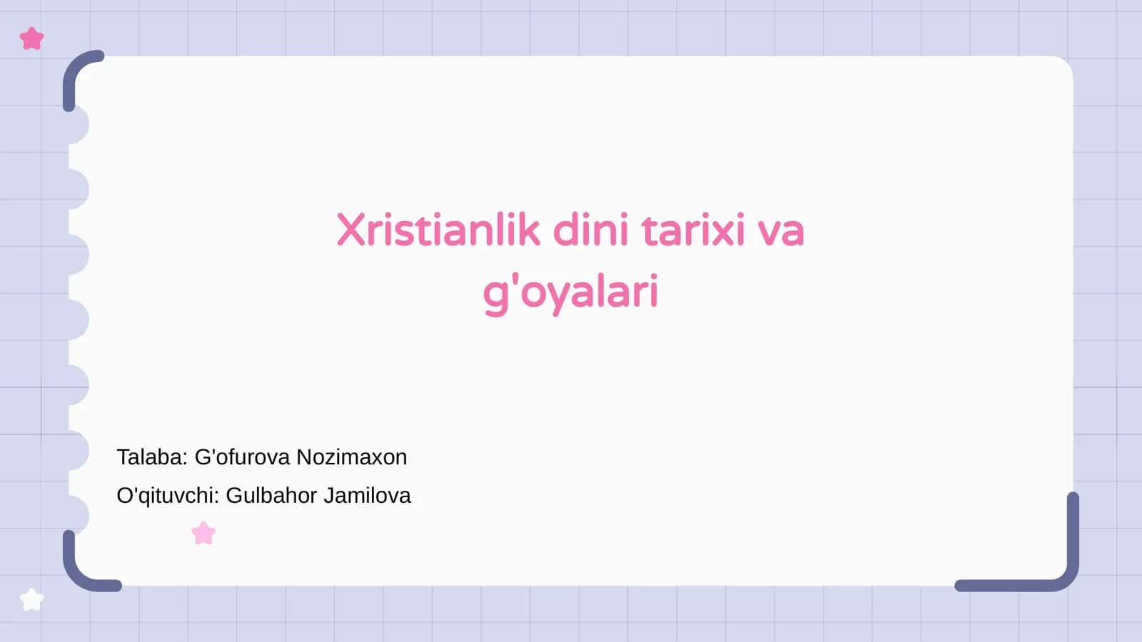 Xristianlik dini tarixi va g'oyalari 1