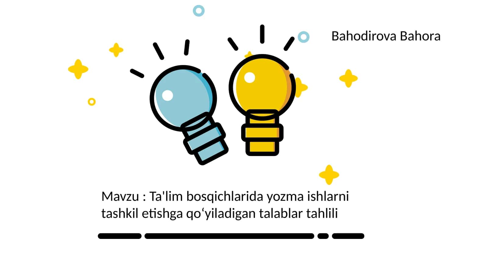 Ta'lim bosqichlarida yozma ishlarni tashkil etishga qo'yiladigan talablar tahlili 1