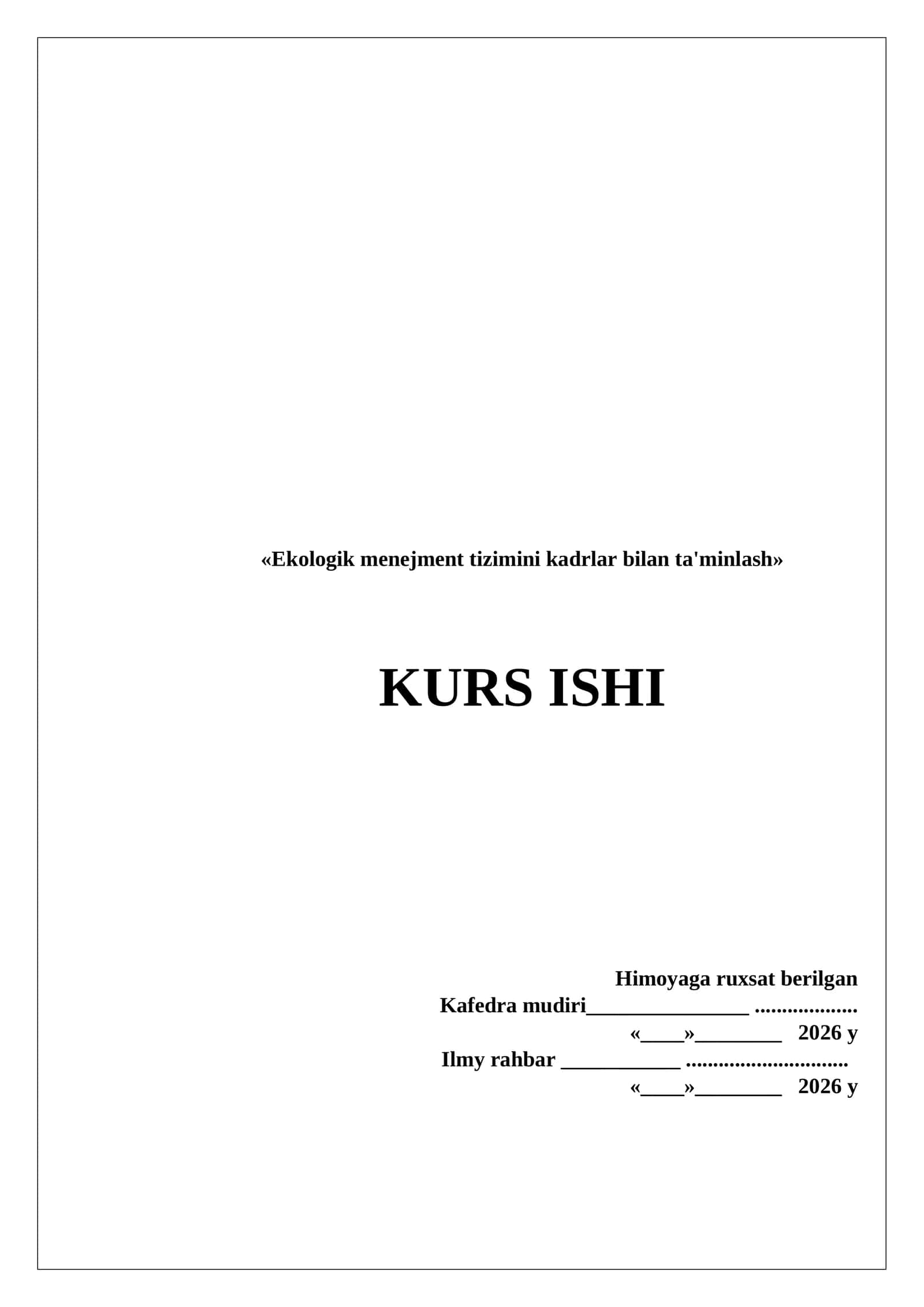 Ekologik menejment tizimini kadrlar bilan ta'minlash 1
