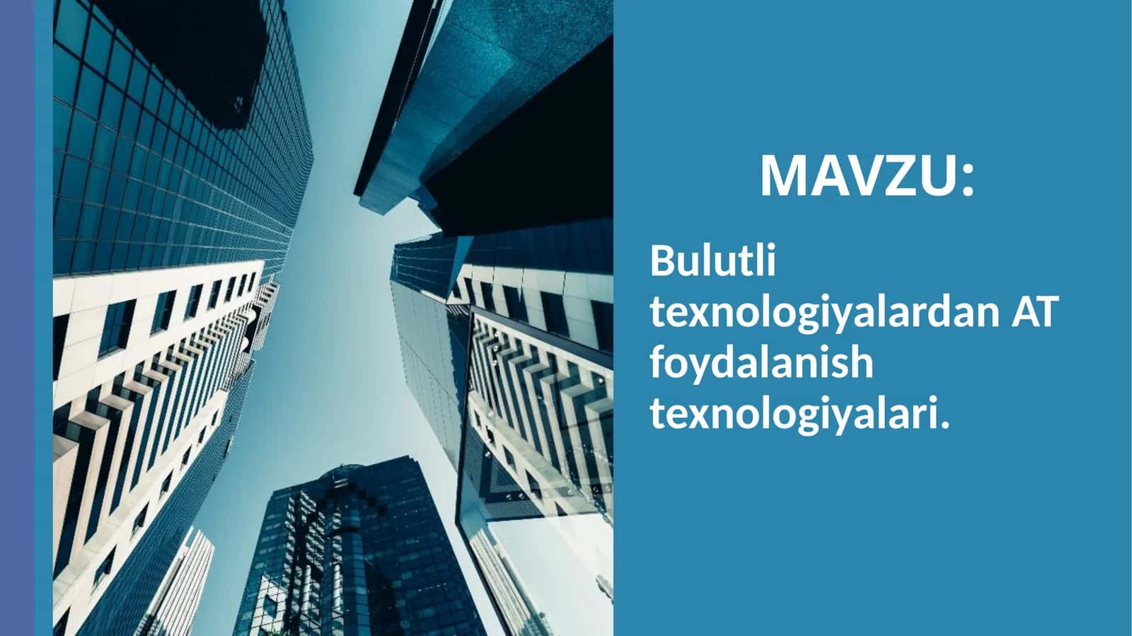 Bulutli texnologiyalar 1