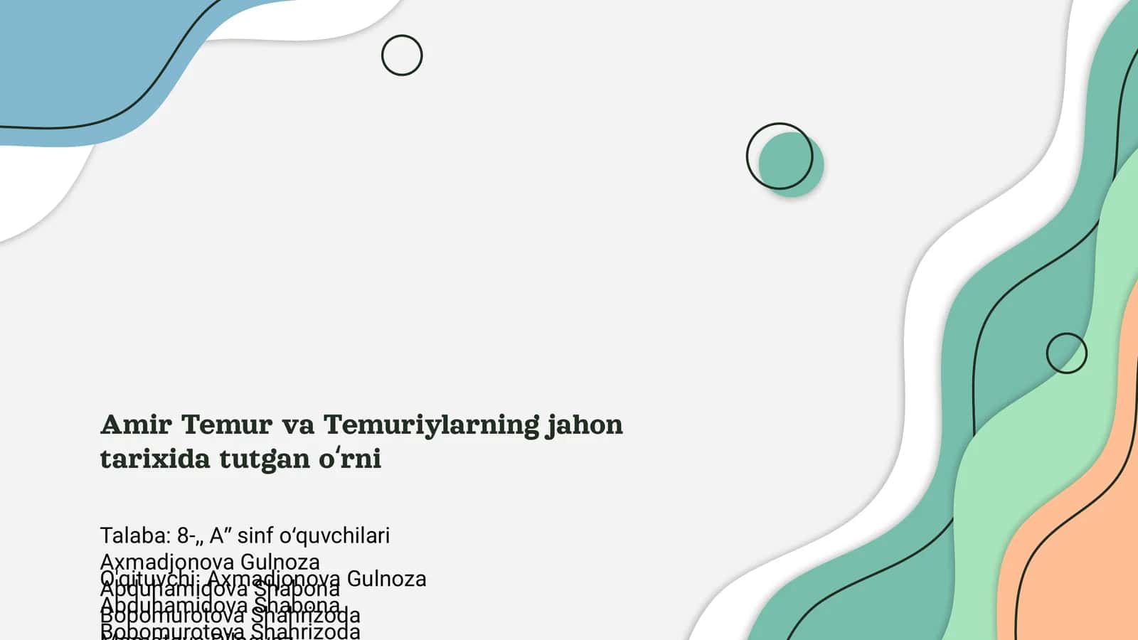 Amir Temur va Temuriylarning jahon tarixida tutgan o‘rni 1