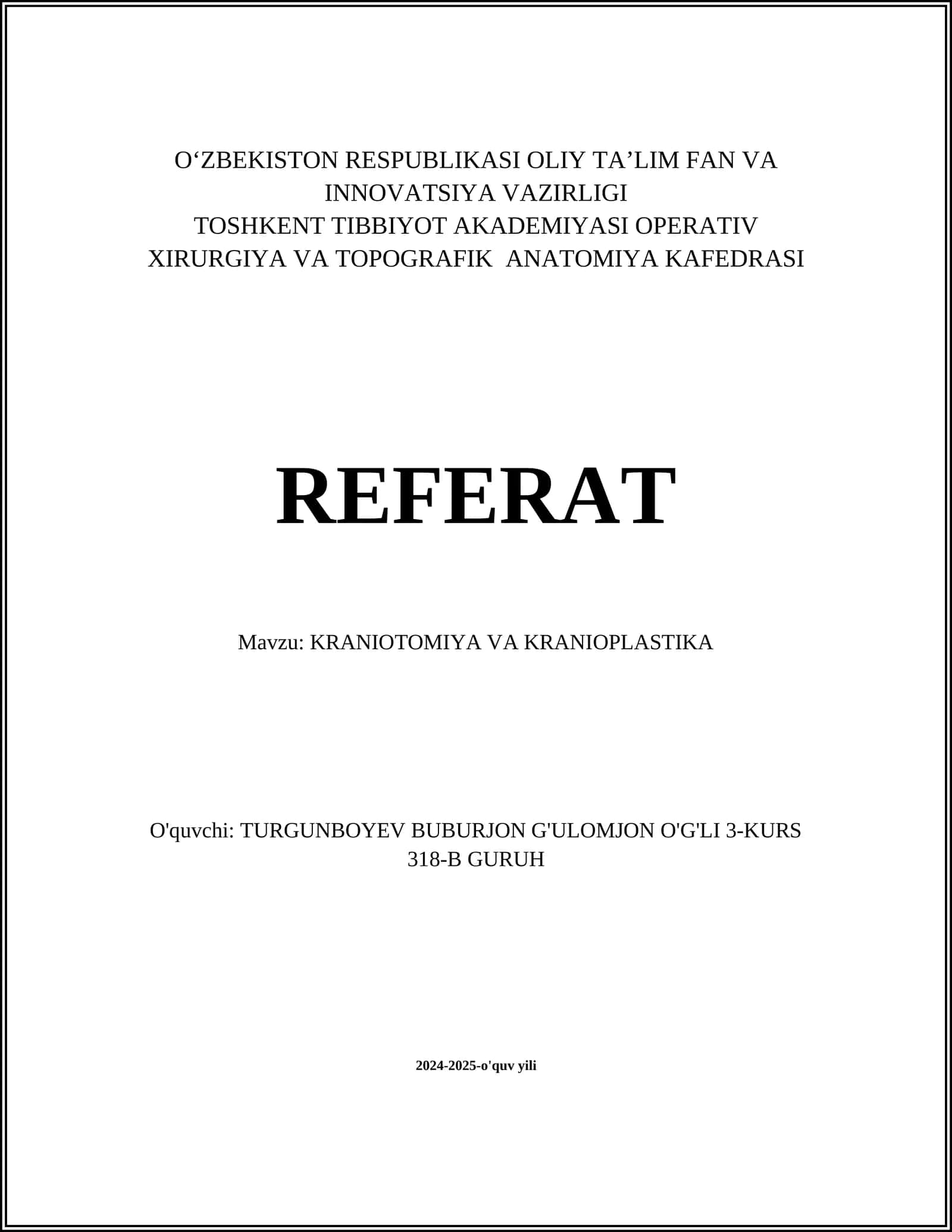 KRANIOTOMIYA VA KRANIOPLASTIKA 1