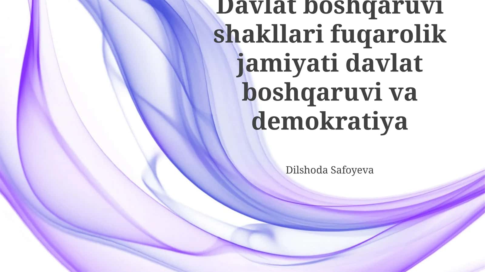 Demokratiya tushunchasi va tamoyillari 1