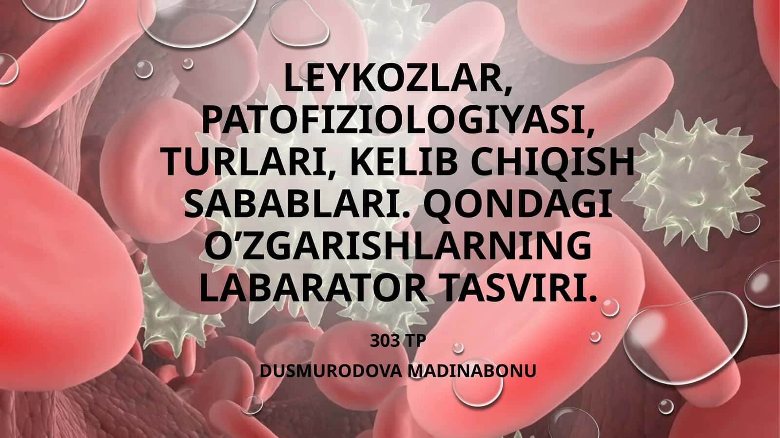 Leykemiya(leykoz) yoki oqqon kasalligi - qon hujayralarining saratoni 1