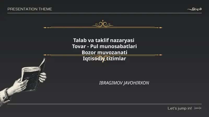 Talab va taklif nazaryasi 1