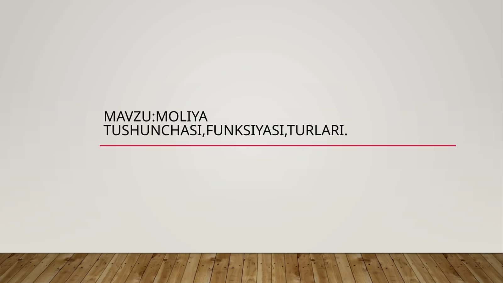 Moliya tushunchasi, funksiyasi, turlari 1