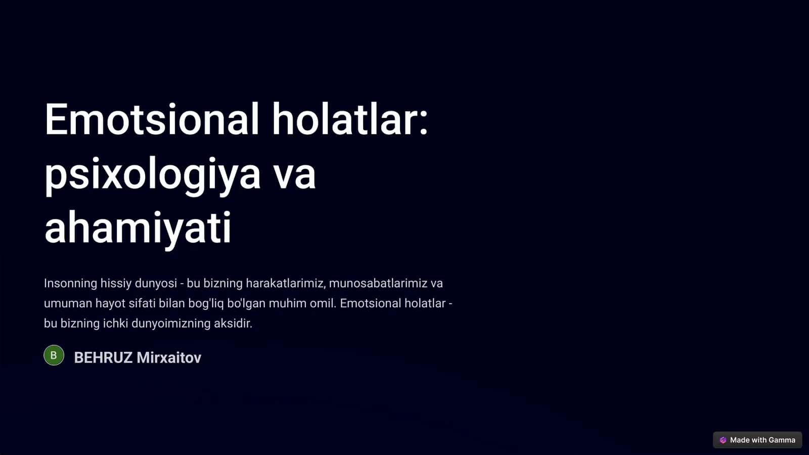 Emosiyani Tushunish: Umumiy Tushunchalar 1