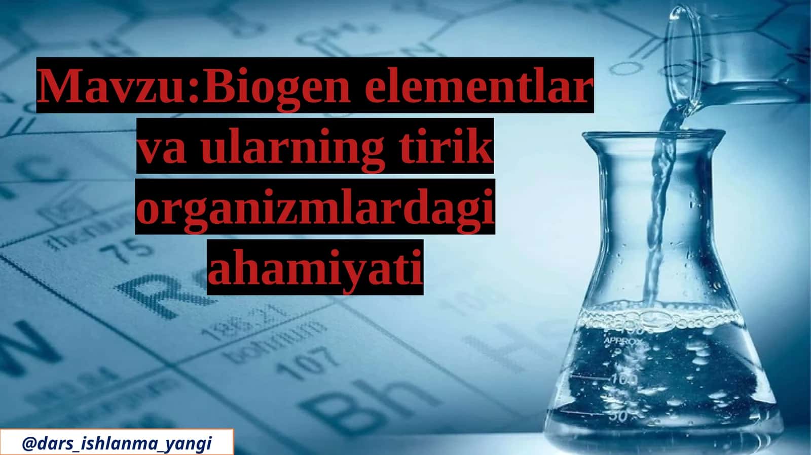 Biogen elementlar va ularning tirik organizmlardagi ahamiyati 1