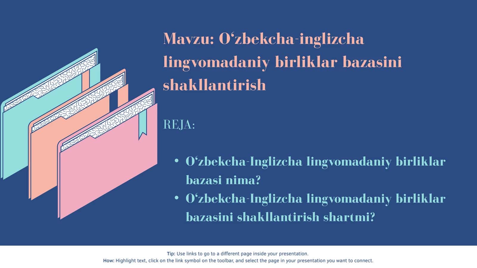 O‘zbekcha-inglizcha lingvomadaniy birliklar bazasini shakllantirish 1