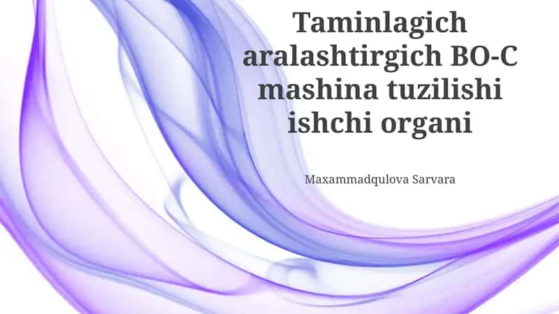 Bo-C Aralashtirgich Mashinasining Texnik Xususiyatlari 1