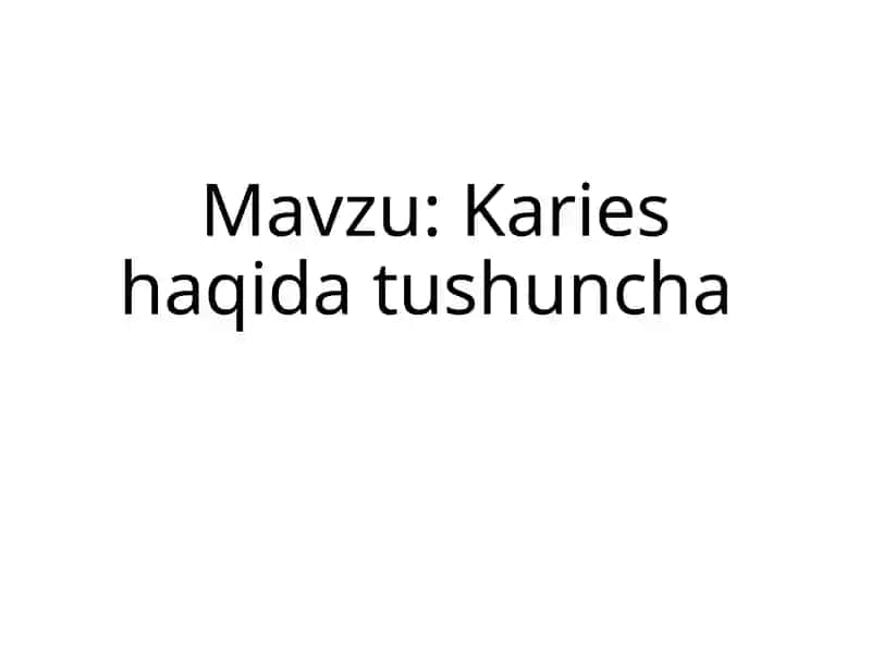 Karieshaqidatushuncha
