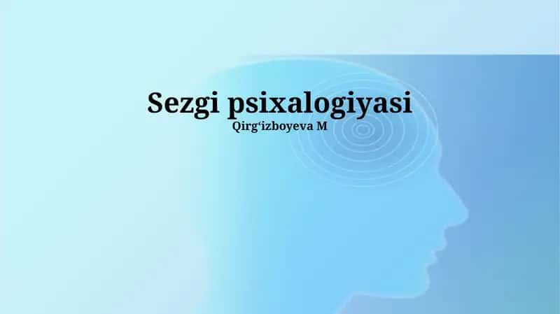 Sezgi psixalogiyasi 1