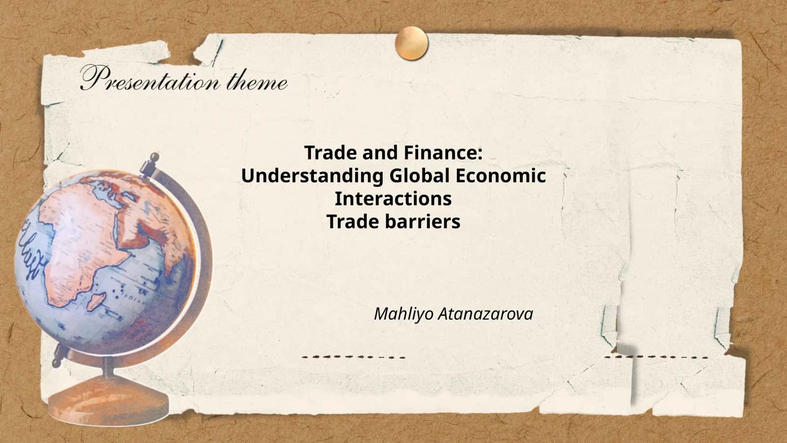 Understanding Global Economic Interactions 1