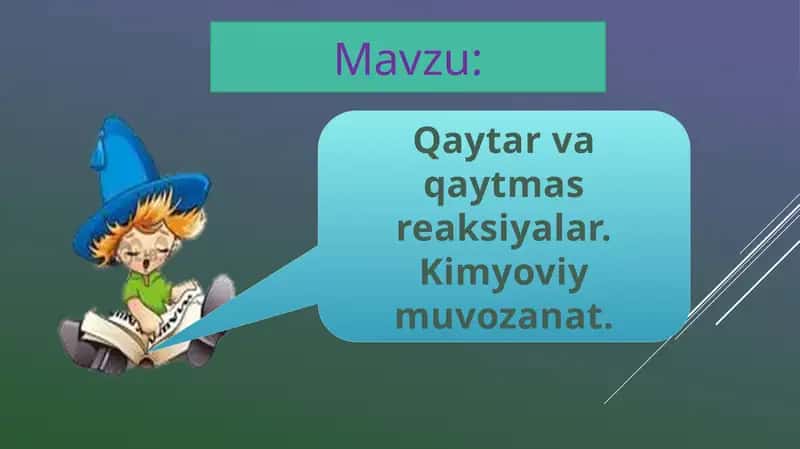 Qaytmas reaksiyalar 1