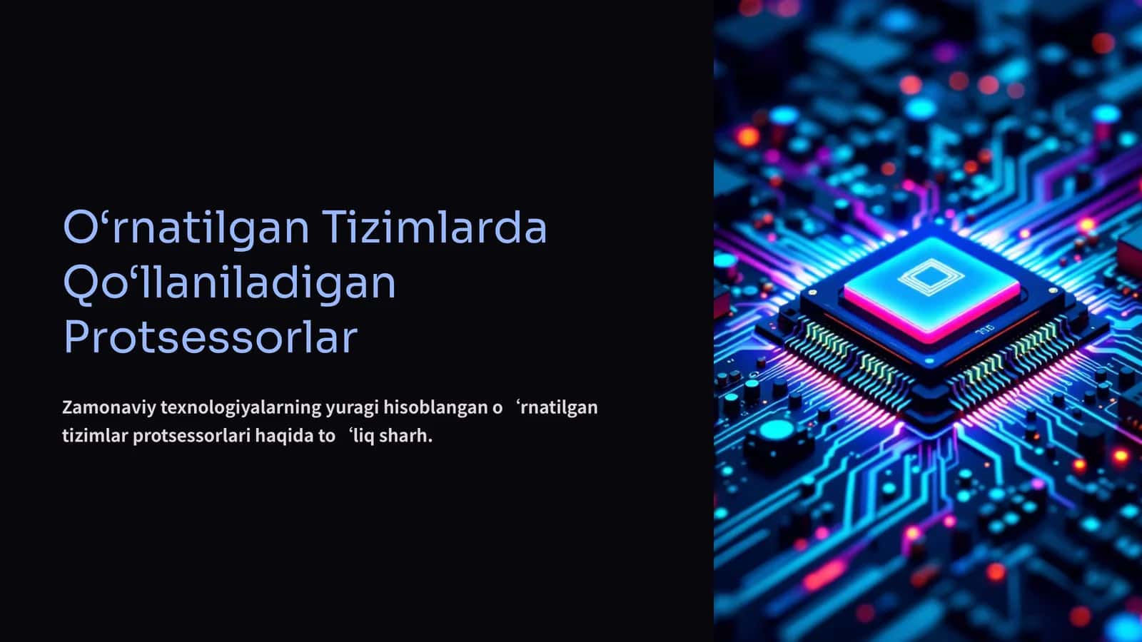 O‘rnatilgan Tizimlarda Qo‘llaniladigan Protsessorlar 1