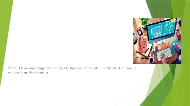 Tasvirlarni kompyuter xotirasiga kiritish, saqlash va sifat tushunchasi, Grafikaning zamonaviy qurilma vositalari 1