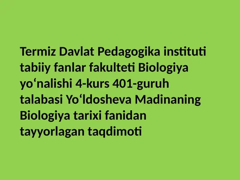 Seleksiya va Evolyutsiya ta'limoti 1