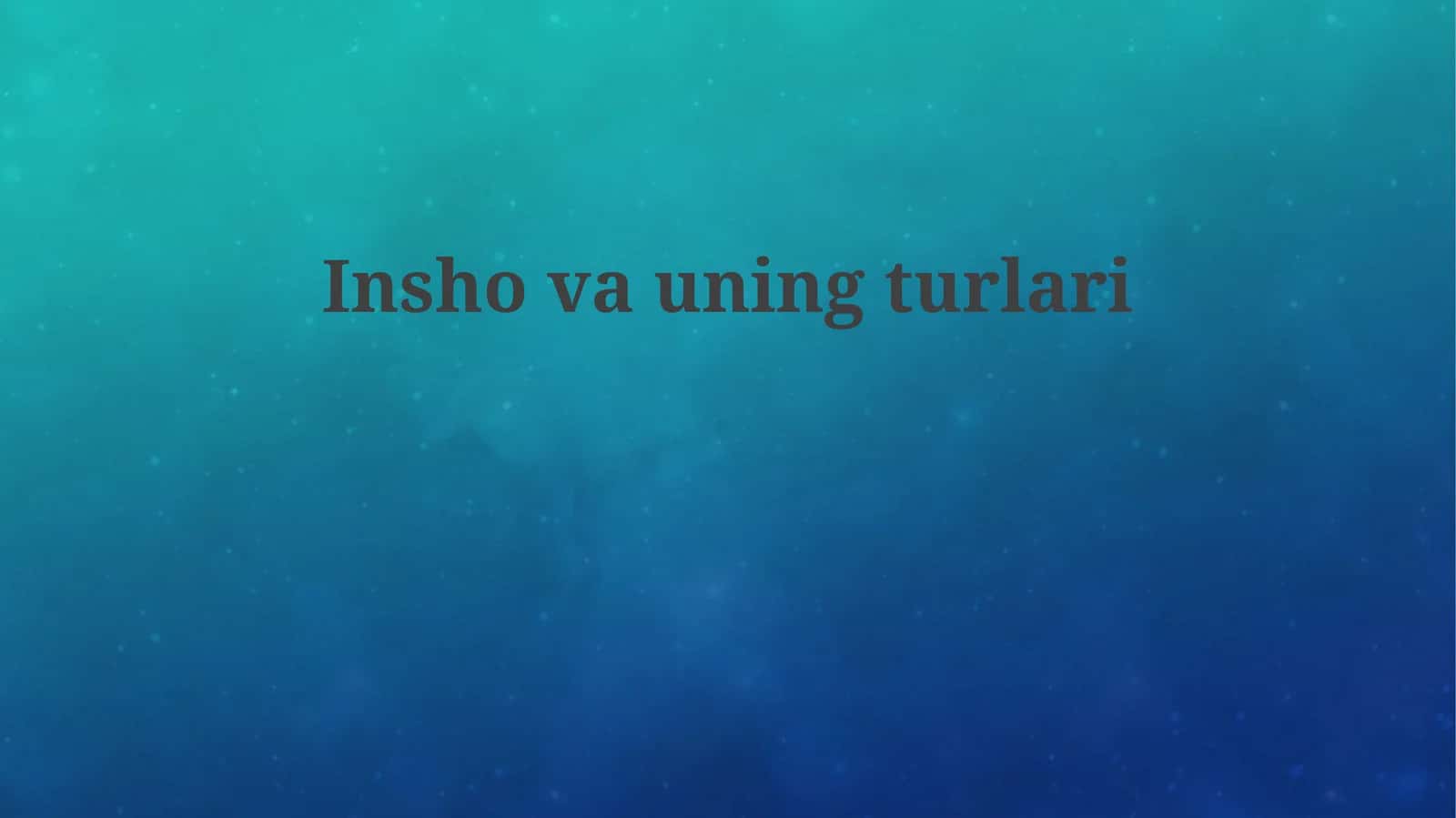 Inshovauningturlari 1