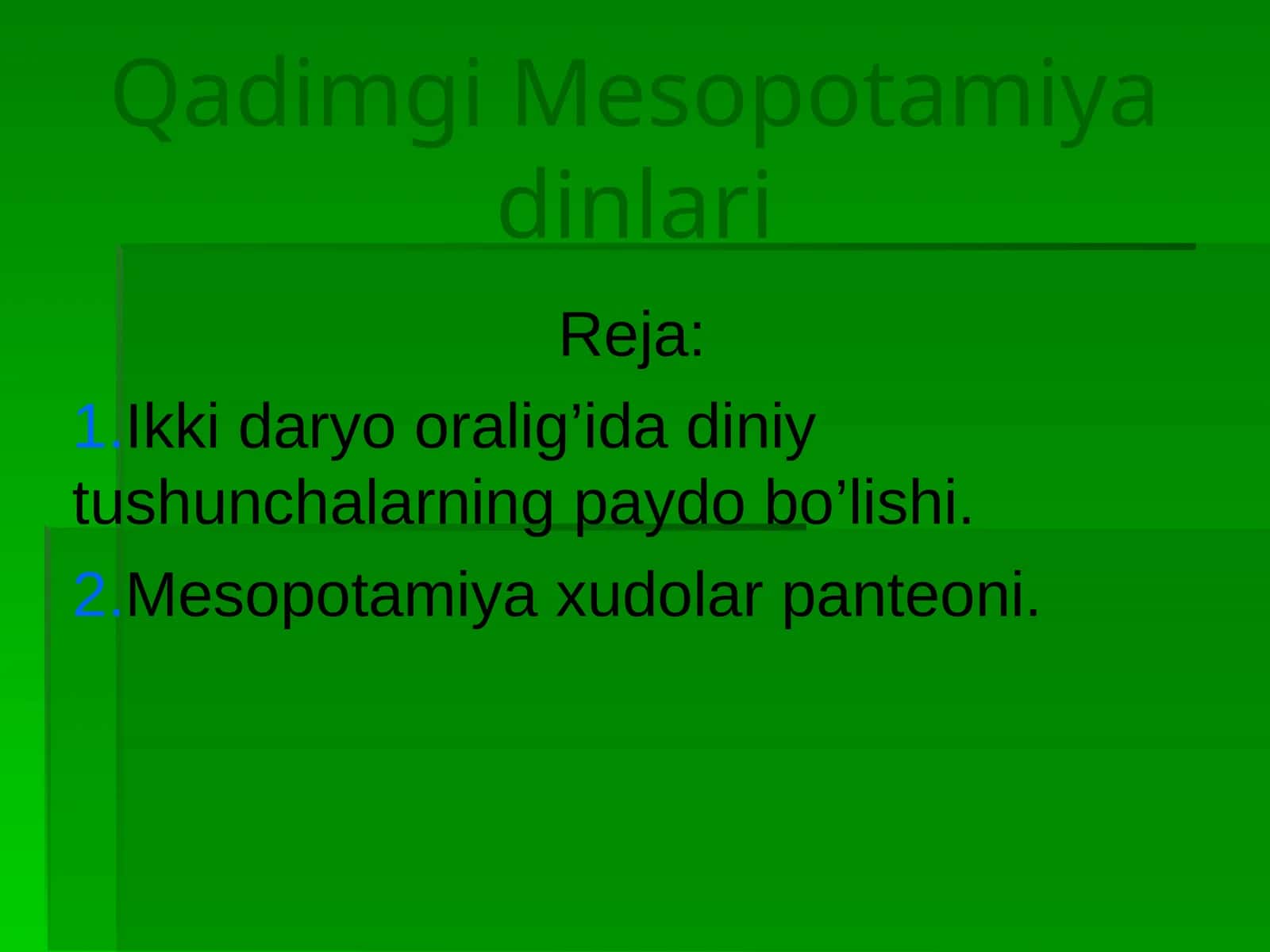 Qadimgi Mesopotamiya dinlari 1