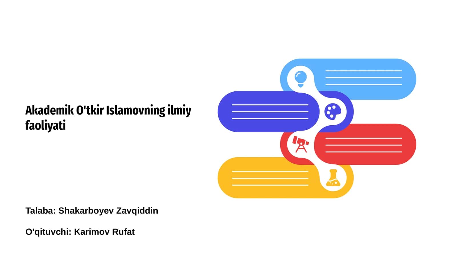 O'tkir Islamovning ilmiy faoliyati 1