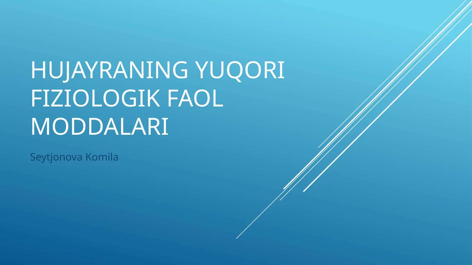 O’simliklarning fiziologik faol moddalari 1