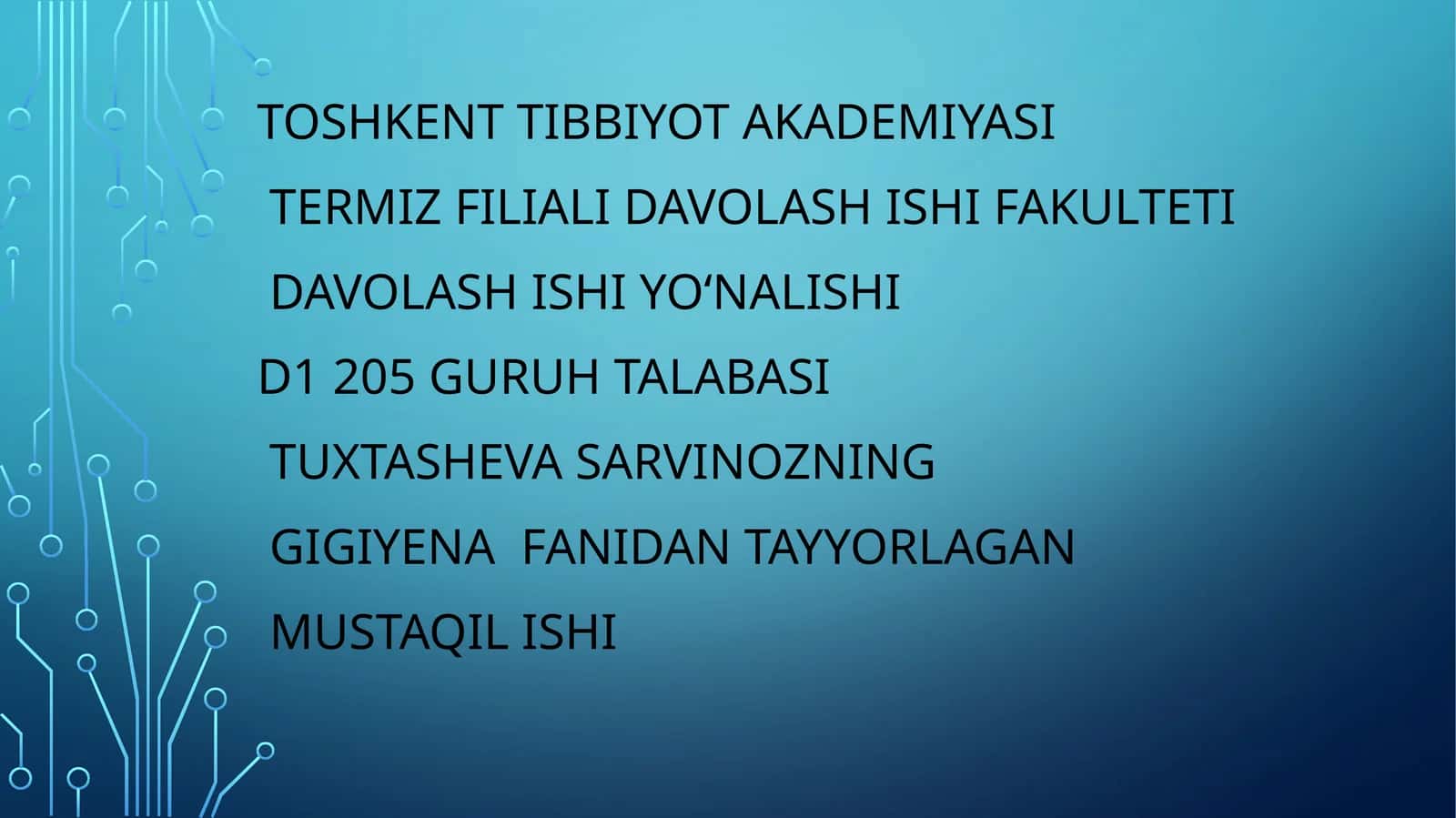 Gigiyenaning rivojlanishi 1