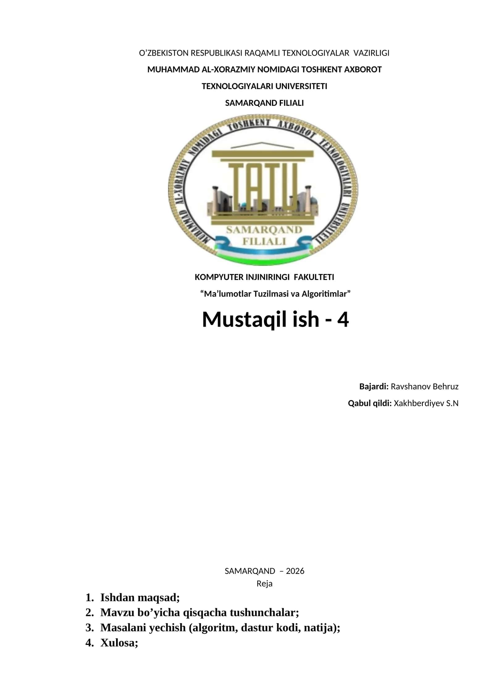Malumotlar tuzilmasidan 1